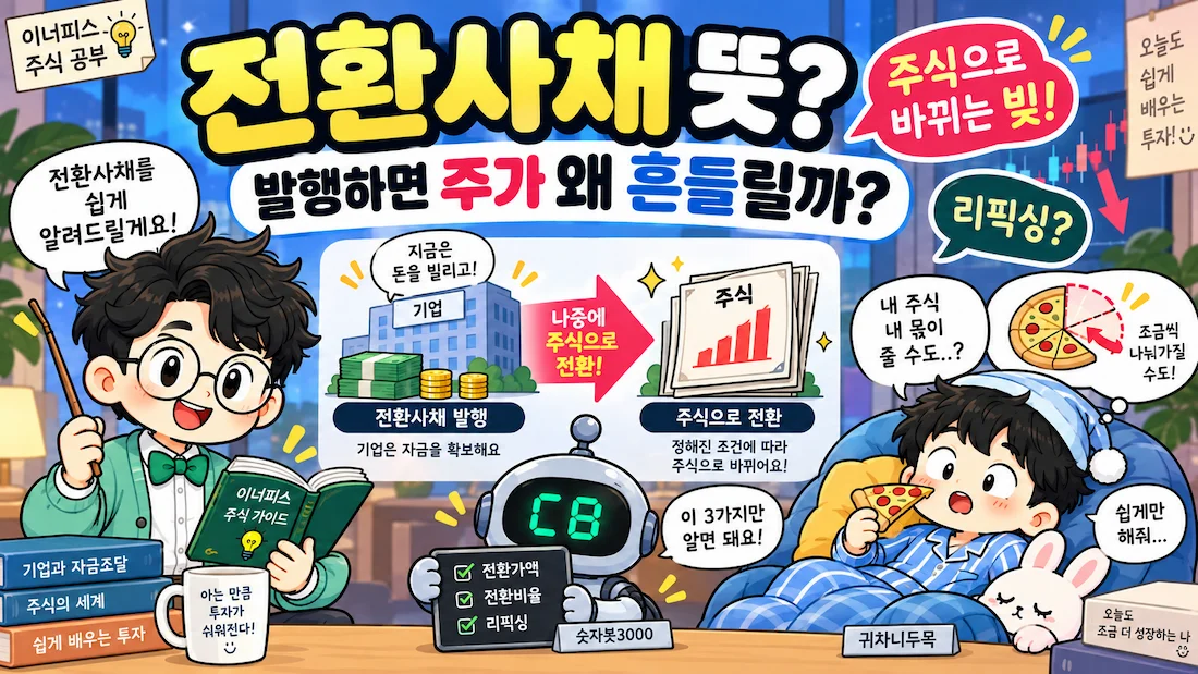 전환사채 뜻과 발행 후 주가 영향을 쉽게 설명