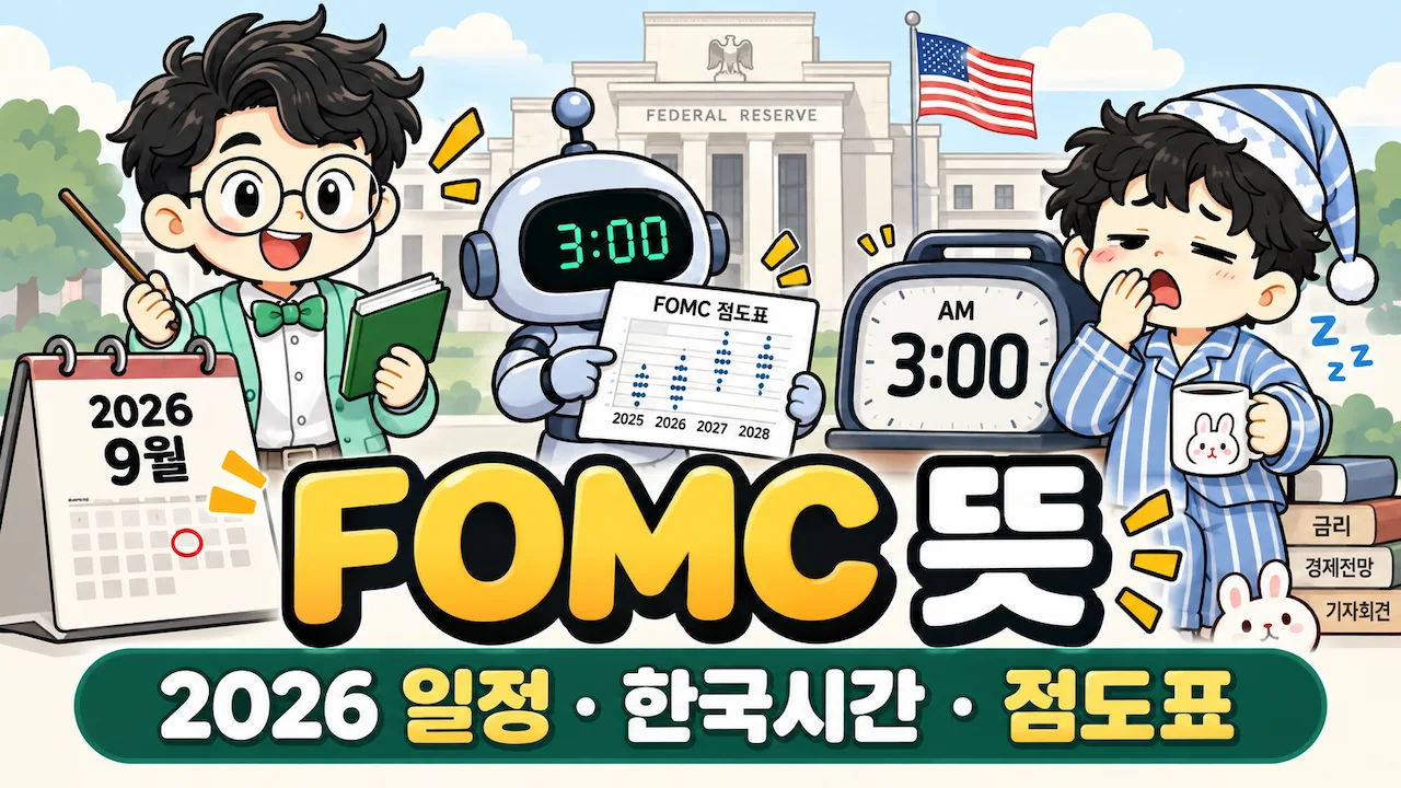FOMC 뜻과 2026 일정 9월 한국시간 금리 점도표 보는 법
