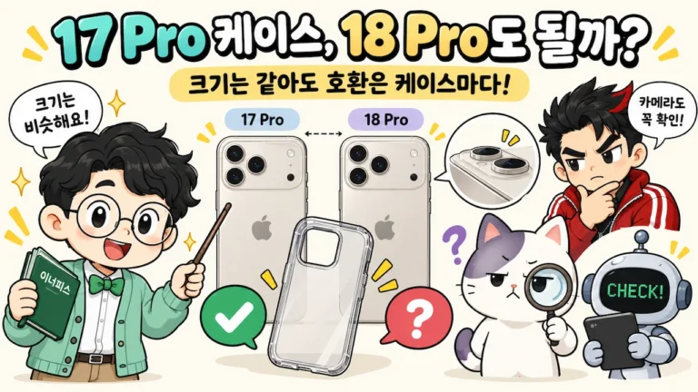 아이폰 17 프로와 18 프로 케이스 호환 여부 비교