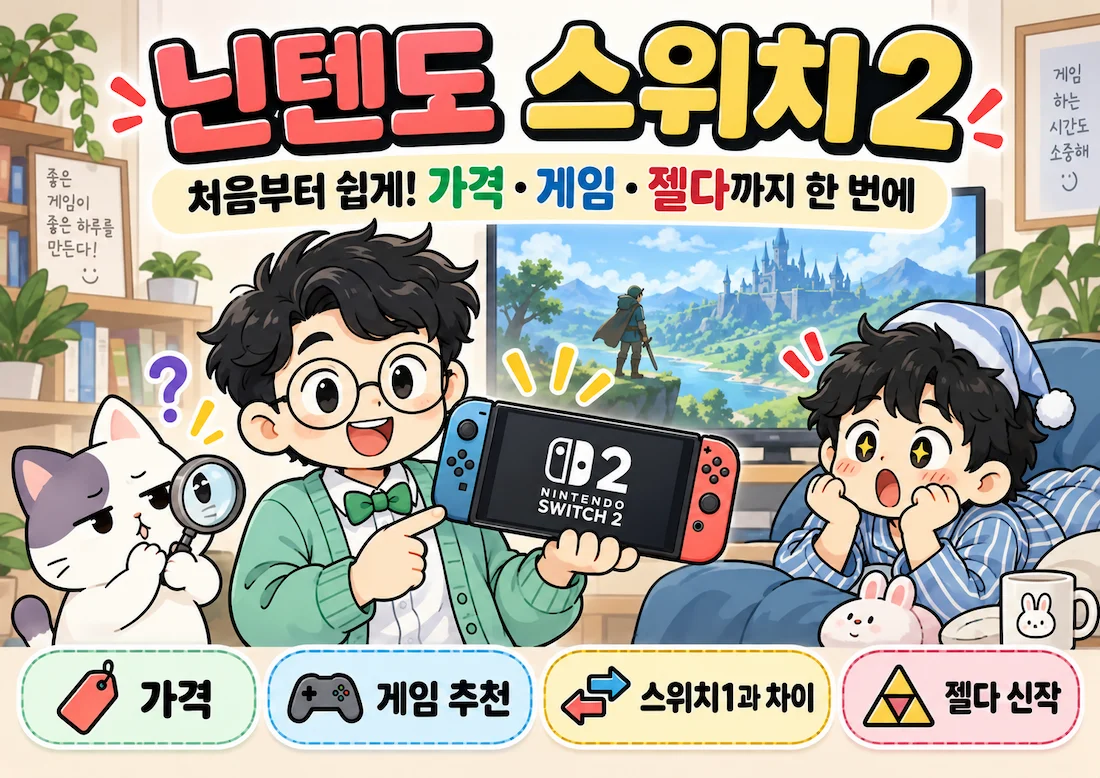 닌텐도 스위치2 가격 게임 추천 스위치1 차이 젤다 초보 가이드