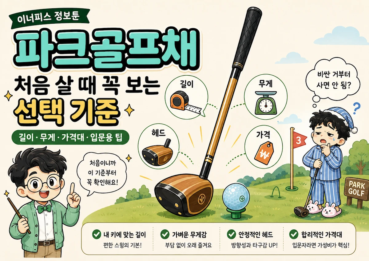 2026 파크골프채 가격 길이 무게 입문용 선택법