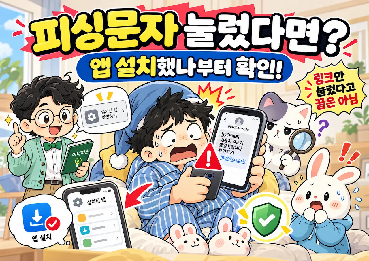 피싱문자 링크를 눌렀을 때 앱 설치 여부부터 확인하는 대처법 대표이미지